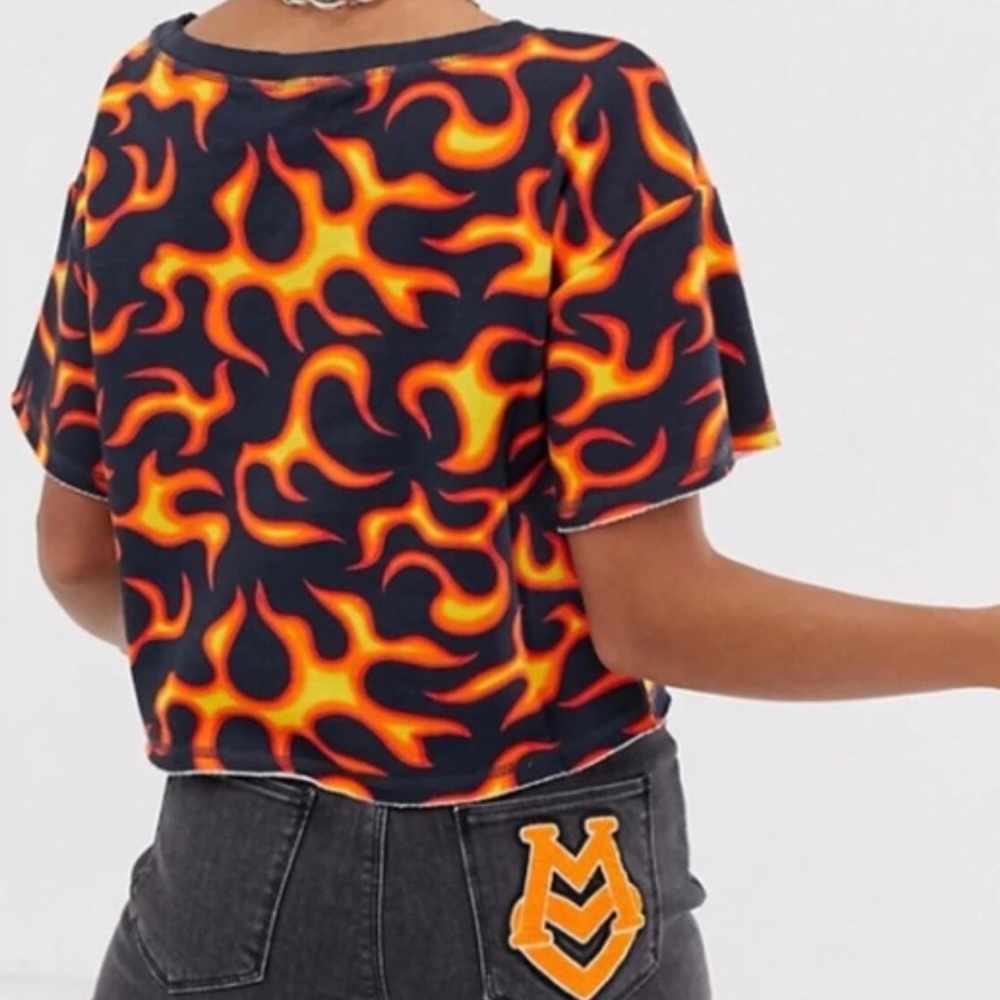 Moschino Flames Crop top Sm